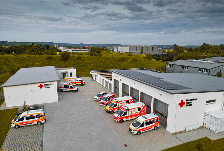 Rettungswache Crailsheim Außenansicht der Rettungswache in Crailsheim.